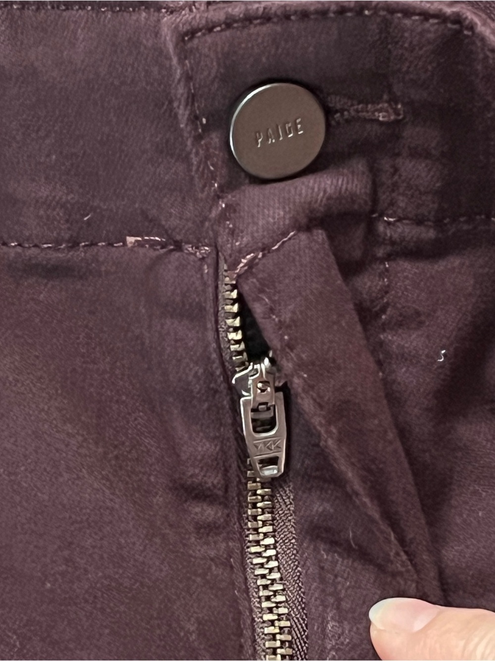 PAIGE Mayslie Jogger Plum Purple Pants Elastic Cuff Zip Ankle Women's 32 - Picture 8 of 15